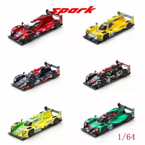 1/64 scale diecast race car toy, multi-color lineup of 6 models