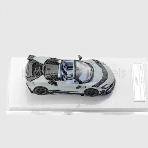 1:64 gray convertible sports diecast metal toy model car with open cabin