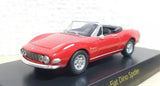 Kyosho Fiat Dino Spider diecast car, red convertible with chrome front and silver wheels
