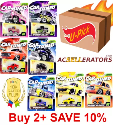 Diecast metal toy car multipack in retail box with multiple car blister packs