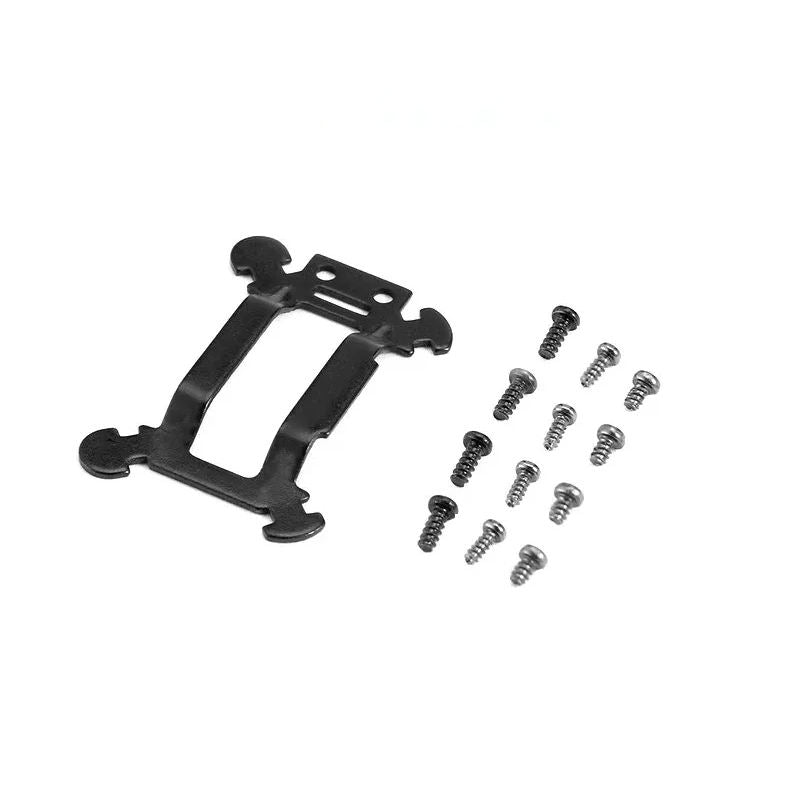 Drone gimbal stabilizer holder bracket with mounting screws, metal black