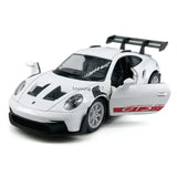 1:36 Porsche 911 GT3 RSR Diecast Model Car Alloy Toy Cars Pull Back Gifts White Toy