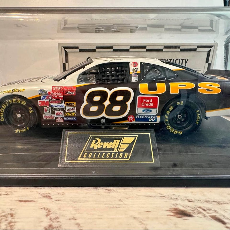 Diecast racing car with UPS branding and large number 88 on hood