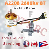 A2208 1100kv 1400kv 1800kv 2600kv Outrunner Brushless Motor Airplane drone FPV Parts