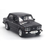 1:32 VAZ Lada 2106 Sedan Diecast Model Car Toy Cars Kids Toys for Boys Black New Parts