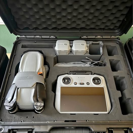 Drone fly more combo kit in hard case with controller, screens, and accessories