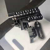 SmallRig GH5 camera cage with metal rails, side mounts, and accessory handle