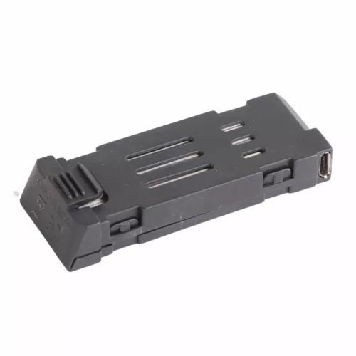 Portable drone battery pack with charging connector and vented casing
