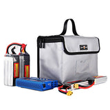 Portable Fireproof Lipo Lithium Battery Safe Guard Bag with Double Zipper Intenal Mesh Pockets for FPV Racing Drone RC Battery