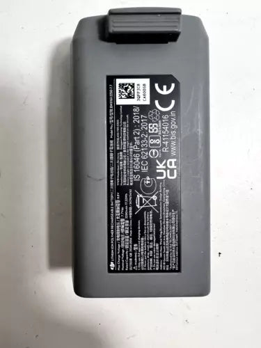 DJI rechargeable smart battery with black casing and barcode label