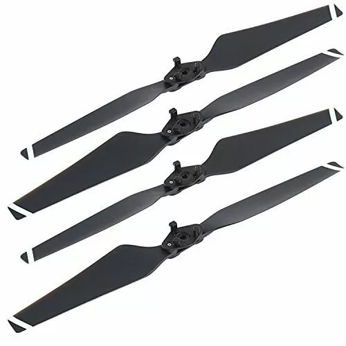 Folding drone propellers with quick-release hubs, black, two-blade set
