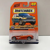 Copper Dodge concept car Matchbox diecast in blister package, front three-quarter view