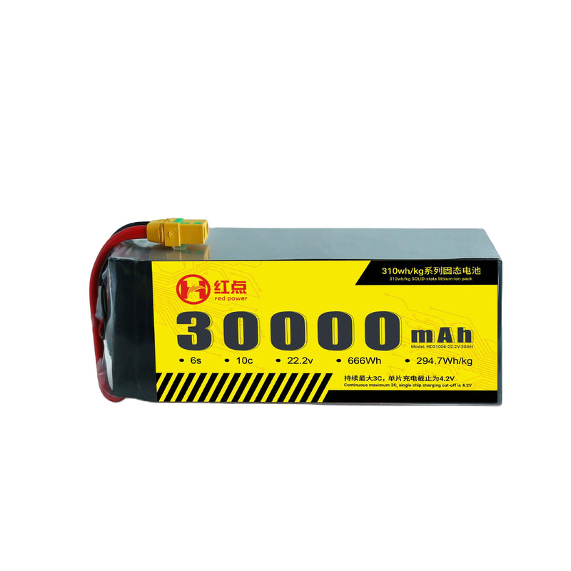 lipo battery 6s HD UAV Power 33Ah6S 22.2V 33000mAh 310wh/kg Solid State Lithium Ion Battery Pack for Fixed-Wind VTOL Multirotor Drones Drone