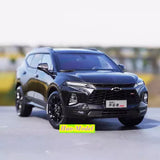 1:18 alloy diecast SUV model car in dark blue, front view with detailed grille