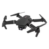 Foldable mini quadcopter drone with front camera and four propellers
