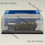 SH 1:64 E46 Wagon Matte Black Diecast Model Car Limited Collection Toy