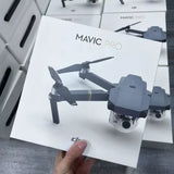 Mavic Pro 4K camera drone box with drone illustration