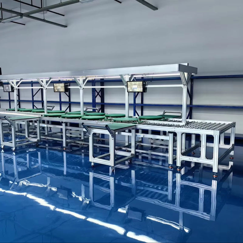 Roller conveyor system assembly with metal frame and control box