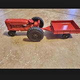 Vintage Toy Tractor With T.Trailer Scale Model Diecast Toy Ships to you