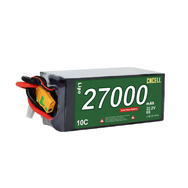 6S Lipo 27000mAh Solid State Battery Food Delivery Drone Battery EVtol Drone Cargo Drone UAV Drone