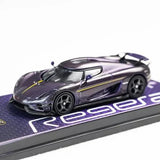TW 1/64 Alloy Diecast Car Model Koenigsegg Regera Purple Carbon Fiber  Parts