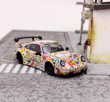 GB 1:64 Sunflower RWB 964 Racing Sports Classic Model Diecast Collect Car Toy
