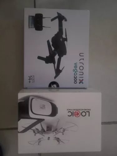 Kids drone with camera set in retail box, with controller and propeller blades