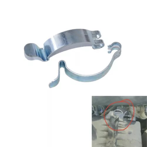 Diecast car parts clip set with curved metal brackets