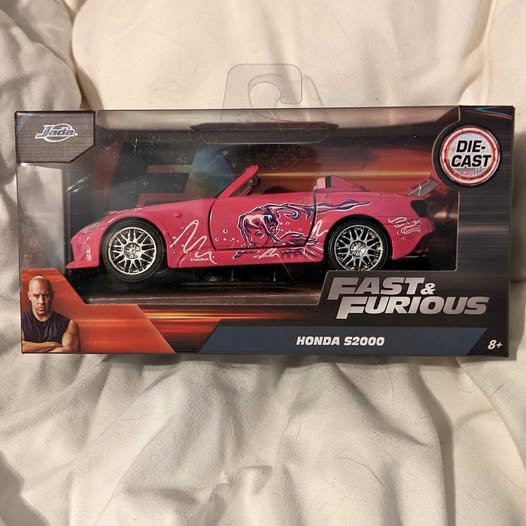 Die-cast Honda S2000 model car in Fast & Furious display box