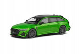 Green diecast model car, front 3/4 view, 1:43 scale