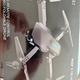 Clearwater FL foldable quadcopter drone with four propellers extended and front light