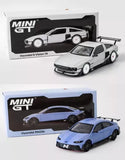 Diecast mini car set: white Hyundai N Vision 74 and light blue Hyundai RN22e