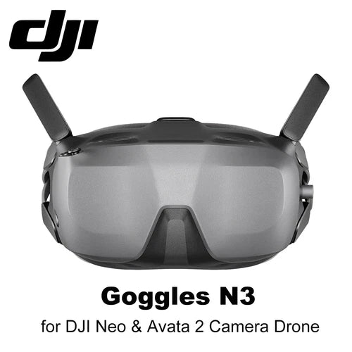 Grey FPV goggles with dual side antennas and front eyepiece panel
