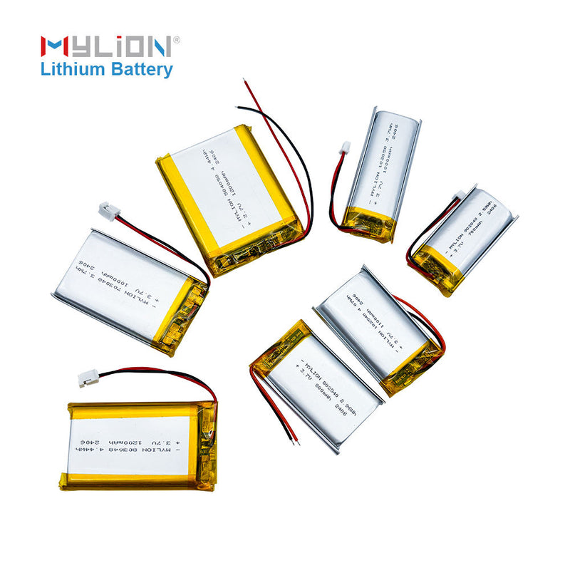 Li-polymer pouch lithium battery pack with exposed terminals and red/black wires