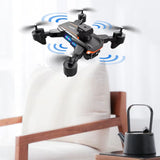 RC quadcopter drone with camera and obstacle-avoidance LEDs