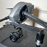 DJI Inspire 2 drone with carbon-fiber gimbal and camera lens, remote controller