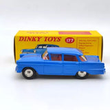 Blue diecast Opel Kapitan model car with side windows and chrome wheels