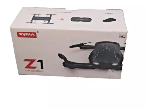 Syma Z1 foldable RC drone box with quadcopter graphic and WiFi camera