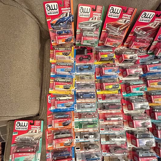 Diecast car lot of 86 Johnny Lightning 1:64 cars on blister cards, assorted styles