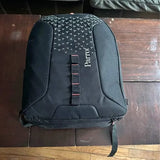 Drone backpack with Parrot logo patch, black fabric and front strap