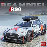 1:24 Audi RS6 AVANT ABT Car Models Alloy Diecast Vehicle Toy Gift Sound Light Parts