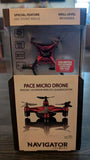 Pace micro drone quadrocopter package with red-and-black drone pictured