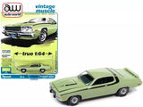 Auto World 1:64 diecast model car, mist green 1973 Plymouth Road Runner