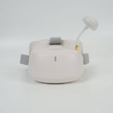 White 3D racing drone goggles headset with adjustable strap and curved mount
