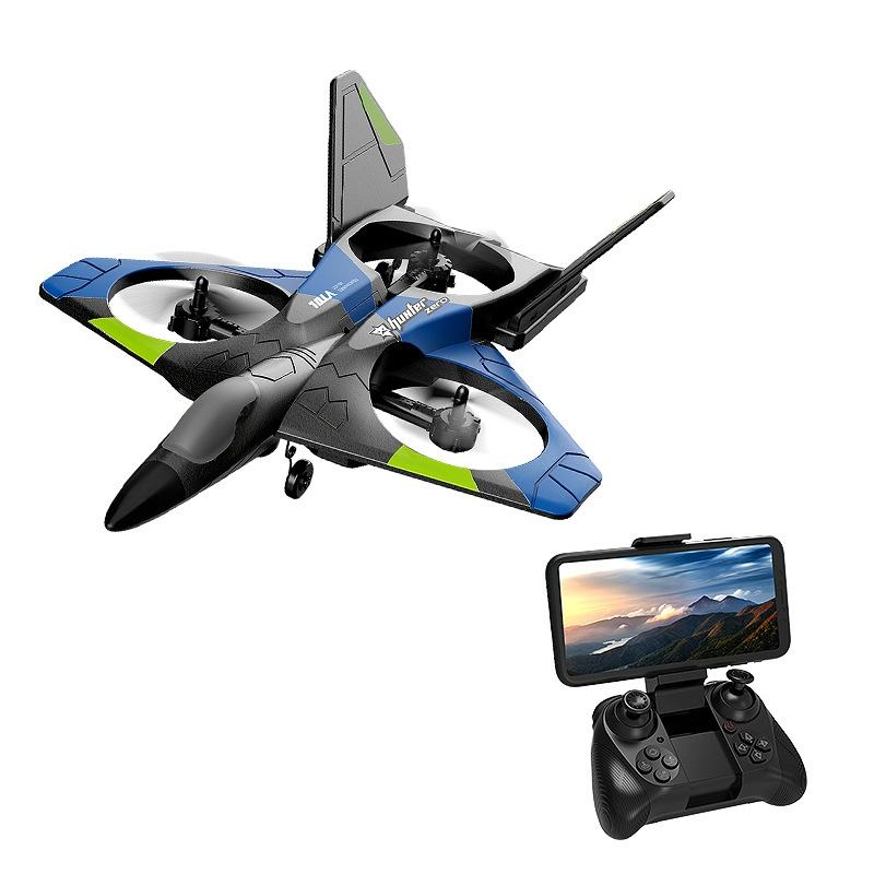 Remote control glider airplane drone toy with controller and screen