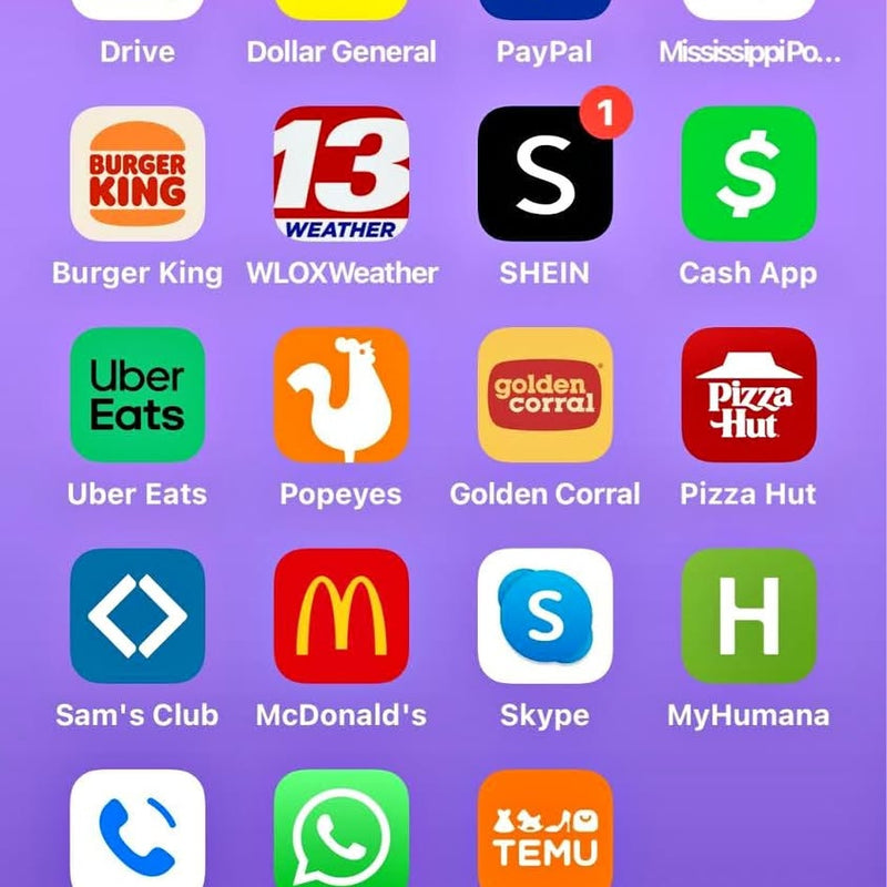 Diecast cars for sale: grid of brand app icons