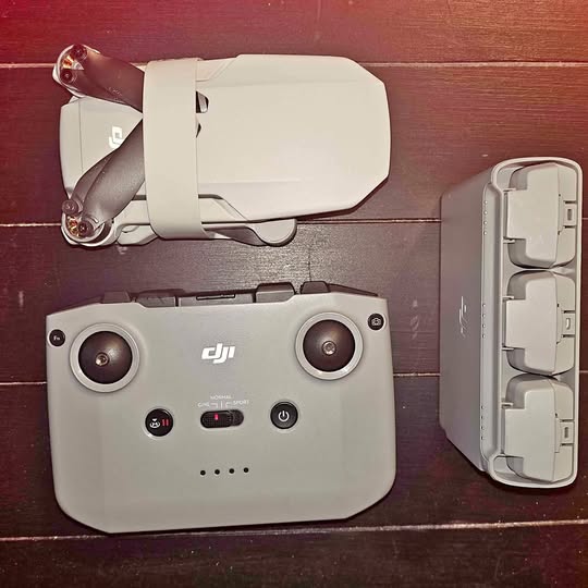 DJI Mini 2 drone with controller and open carrying case