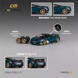 CM MODEL 1:64 765LT Metallic black gree Diecast Model Car Toy