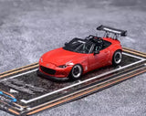 ZD YM 1:64 Red Miata MX5 Pandem Roadster Convertible Model Diecast Resin Car BN Toy