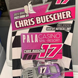 NASCAR diecast car in blister package, purple and white #17